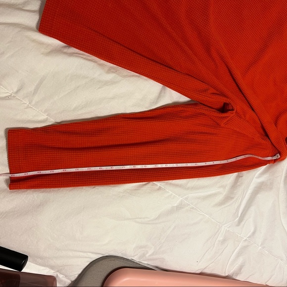 Chaps mens orange long sleeve 1/4 zip pullover size large  sweater soft - Picture 3 of 5
